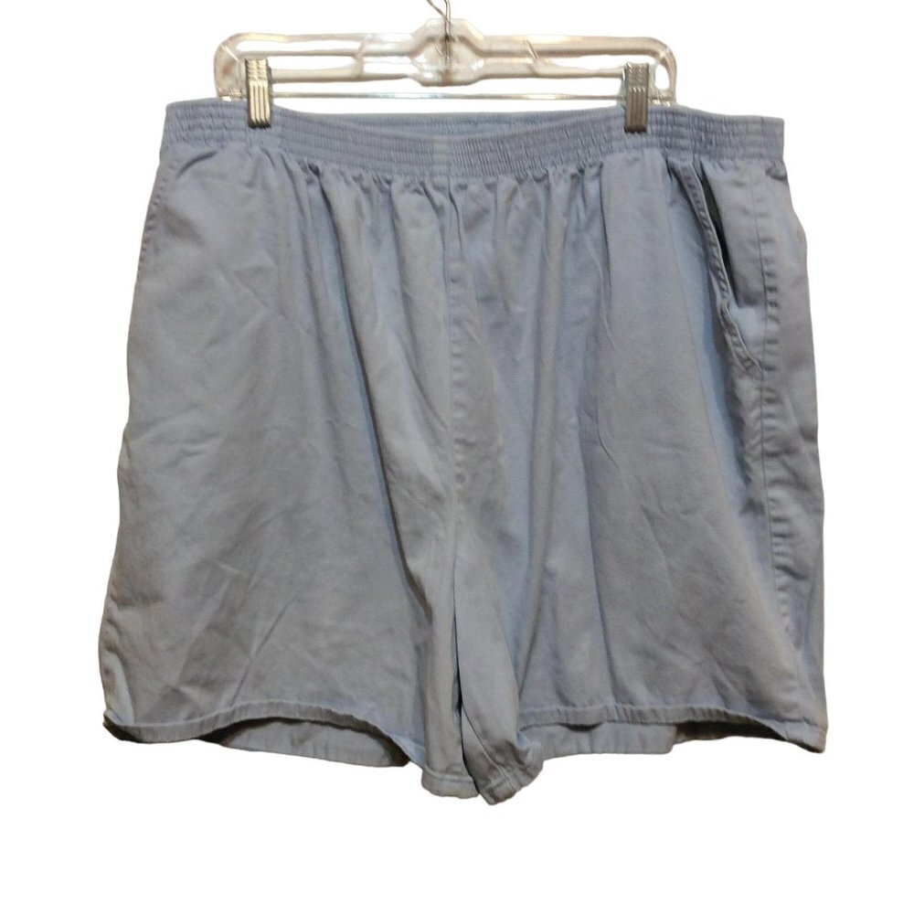 Chic Women Elastic Waist Short 26W Blue 100% Cotton skuA